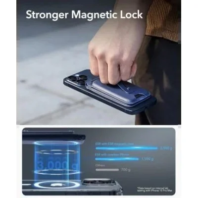 ESR HaloLock Geo Wallet Grip Stand - Blue Titanium